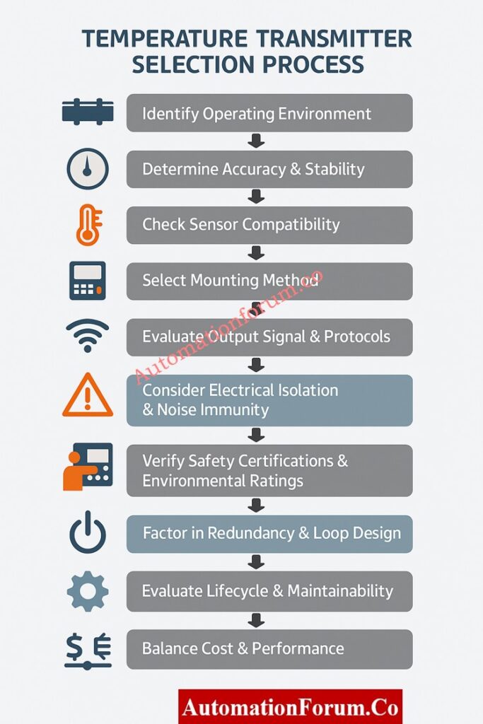 Optimizing Process Analytics with LIT!PSC Transmitter Selection Chart