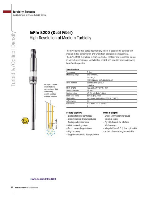 Maximizing Process Control with the InPro 8200/H/Ka Dual Optical Fiber Turbidity Sensor