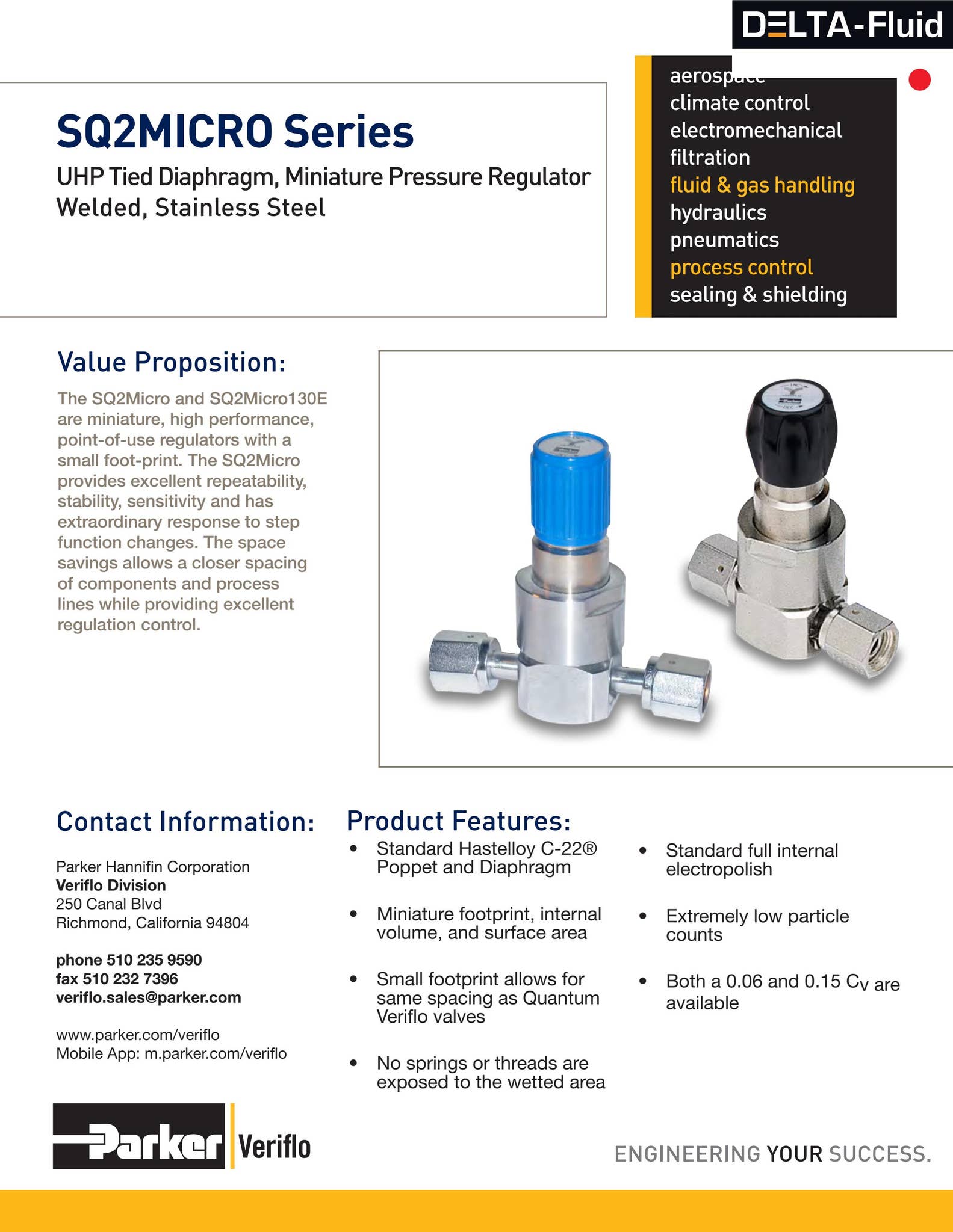 Unveiling the SQ2Micro Series: Precision Pressure Regulation for Ultra-High Purity Applications