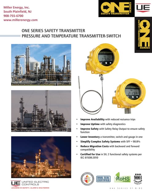 Optimizing Safety and Efficiency with United Electric Controls’ One Series Electronic Switch and Transmitter
